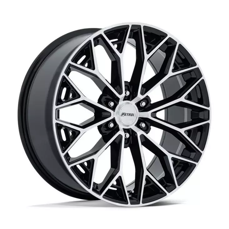 PE006 P5E GLOSS BLACK W/ MACHINED FACE 9,5x20 6/139,7 ET25 CB106,1 60° - Alumiinivanteet - 360261 - 1