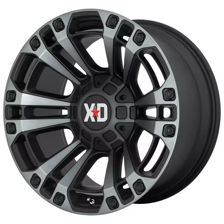 XD851 Satin Black With Gray Tint 10x20 8/165,1 ET-18 CB125,5 60° - Alumiinivanteet - 257481 - 1