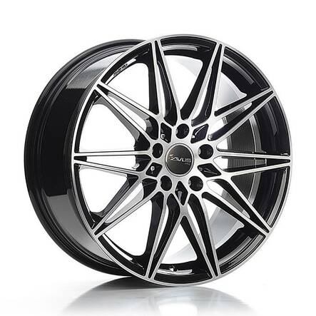 AVUS AC-MB5 Black Polished 9x19 5/112 ET44 CB66,7 60° - Alumiinivanteet - 269702 - 1