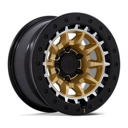BR016 TUSK MATTE GOLD W/ MACHINED RING 8,5x17 5/127 ET-10 CB71.5 60° - Alumiinivanteet - 333362 - 1