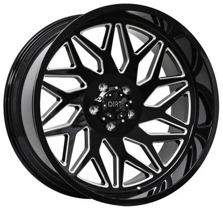 D55 Glossblack milled 12x24 5/139,7 ET-42 CB87.1 60° - Alumiinivanteet - 295692 - 1