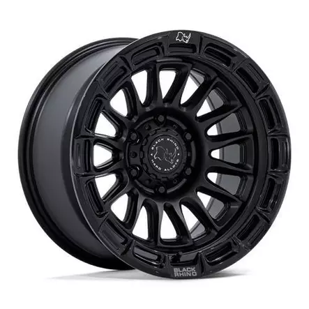 BR025 RIVAL MATTE BLACK W/ GLOSS BLACK LIP 9x17 5/127 ET-12 CB71.5 60° - Alumiinivanteet - 360002 - 1