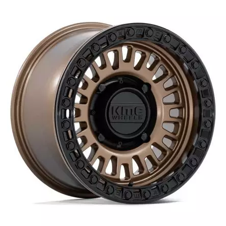KS242 AZTEC UTV BEADLOCK MATTE BRONZE W/ MATTE BLA 8x15 4/156 ET0 CB115.1 60° - Alumiinivanteet - 369312 - 1