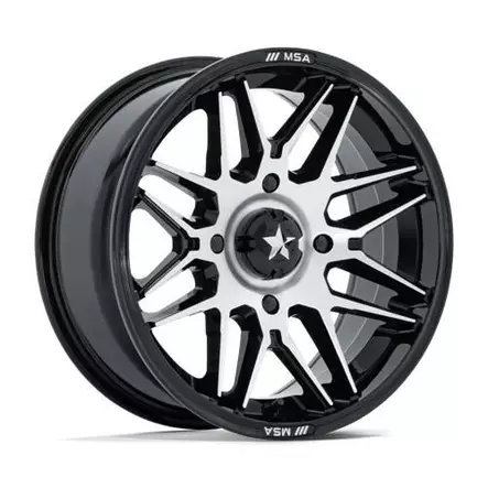 M52 RADAR UTV GLOSS BLACK MACHINED 7x15 4/137 ET10 CB96.0 60° - Alumiinivanteet - 369322 - 1