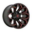 D787 ASSAULT MATTE BLACK RED MILLED 9x18 5/114,3/127 ET1 CB78.1 60° - Alumiinivanteet - 331622 - 1