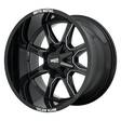 MO970 GLOSS BLACK W/ MILLED SPOKE & MOTO METAL ON 9x20 6/135/139,7 ET12 CB106,1 60° - Alumiinivanteet - 327442 - 1