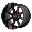 MO970 Gloss Black Milled With Red Tint & Moto Meta 9x20 5/139,7/150 ET0 CB110,5 60° - Alumiinivanteet - 242772 - 1