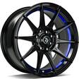 SCF-F Black glossy blue inner lip 7x15 4/100 ET35 CB67,1 60° - Alumiinivanteet - 314432 - 1