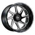 T2B GLOSS BLACK W/ MILLED SPOKES 14x24 5/127 ET-72 CB71,5 60° - Alumiinivanteet - 289952 - 1