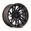 FC405 DYNAMO MATTE BLACK W/ GLOSS BRONZE LIP 10x22 6/139,7 ET-18 CB106.1 60° - Alumiinivanteet - 368742 - 1
