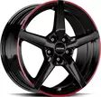 RONAL R69 MCR Jet Black Red Rim 8x18 5/114,3 ET45 CB76,0 - Alumiinivanteet - 345592 - 1