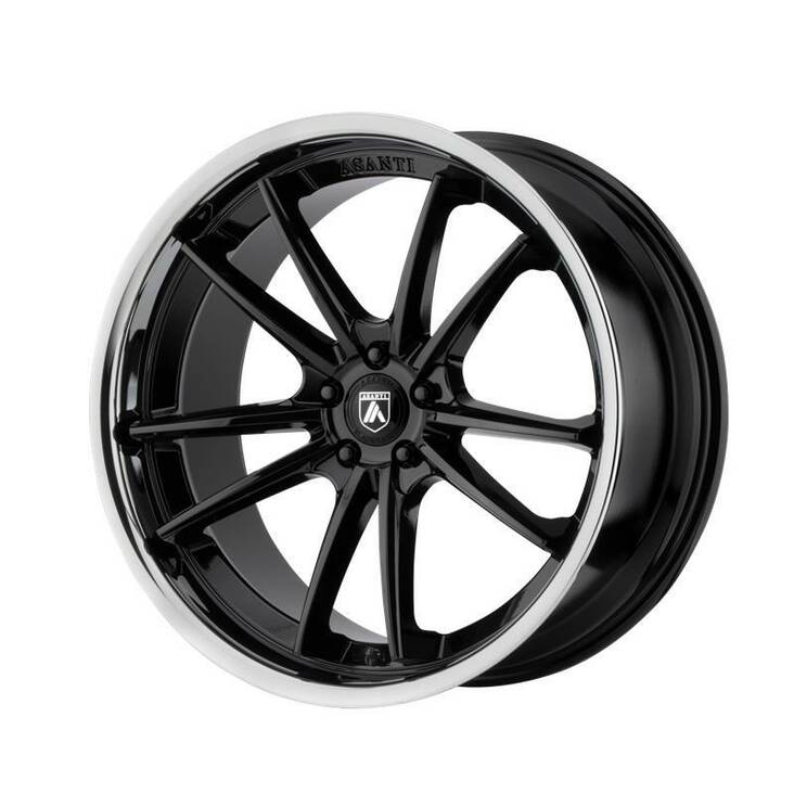 AB23 Gloss Black Chrome Lip 10,5x22 5/115 ET25 CB72,6 60° - Alumiinivanteet - 236792 - 1