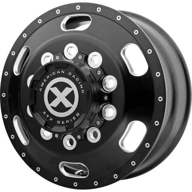 AO402 Satin Black Milled - Front 8,25x5 10/285,75 ET144 CB220,1 60° - Alumiinivanteet - 277402 - 1