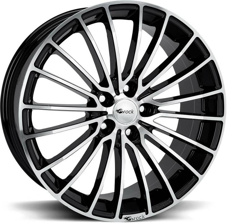 BROCK B24 Black Full Pol 8,5x20 5x112 ET42 CB66.6 60° 920 kg - Alumiinivanteet - 315722 - 1