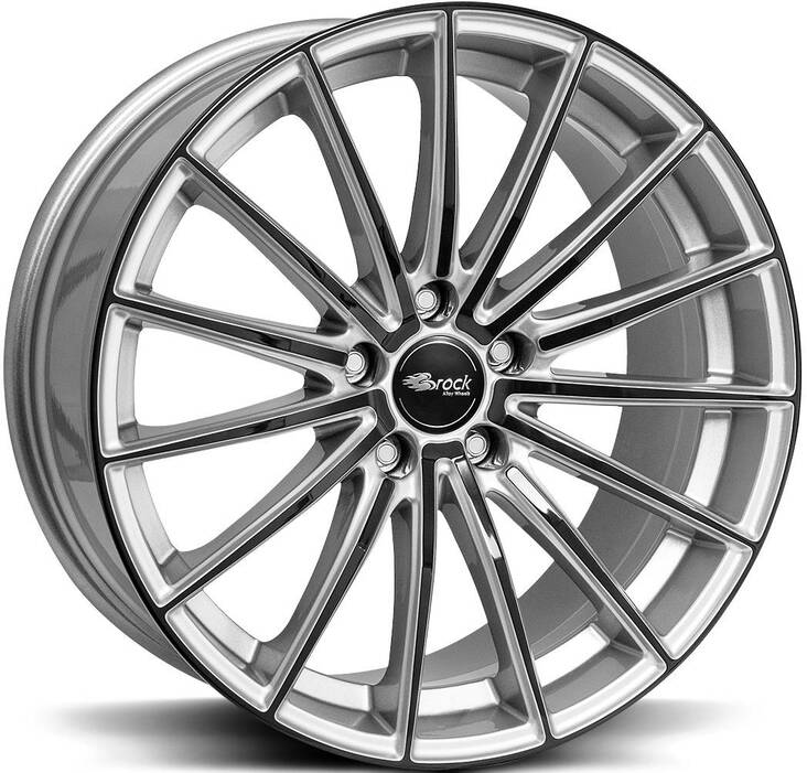 BROCK B36 Crystal Silv Black 8,5x19 5/114,3 ET44 CB72.6 60° - Alumiinivanteet - 24342 - 1