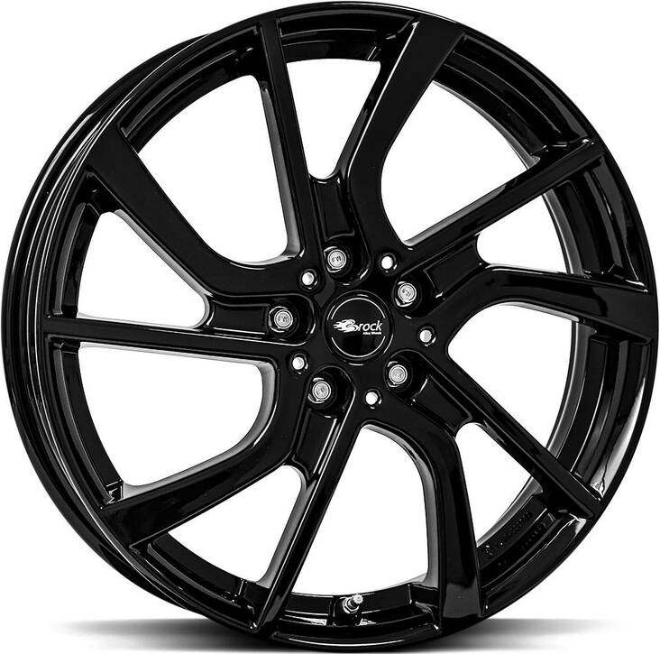 BROCK eB1 Shiny Black 5x19 5/112 ET28 CB66.6 60° - Alumiinivanteet - 306312 - 1