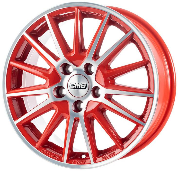 CMS C23 Diamond Red Gloss 6x15 4/100 ET47 CB54,1 60° - Alumiinivanteet - 303082 - 1