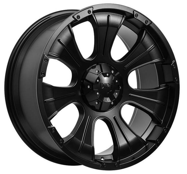 D06 Flatblack 9,5x22 5/127/139,7 ET13 CB78,1 60° - Alumiinivanteet - 298682 - 1