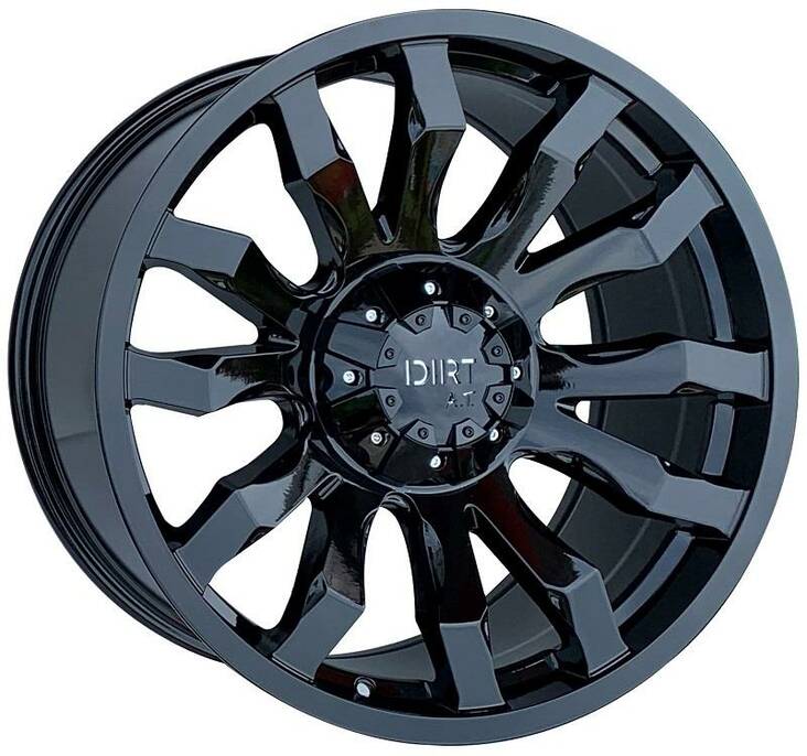 D126 Glossblack 9x20 6/135/139,7 ET20 CB106.1 60° - Alumiinivanteet - 317412 - 1