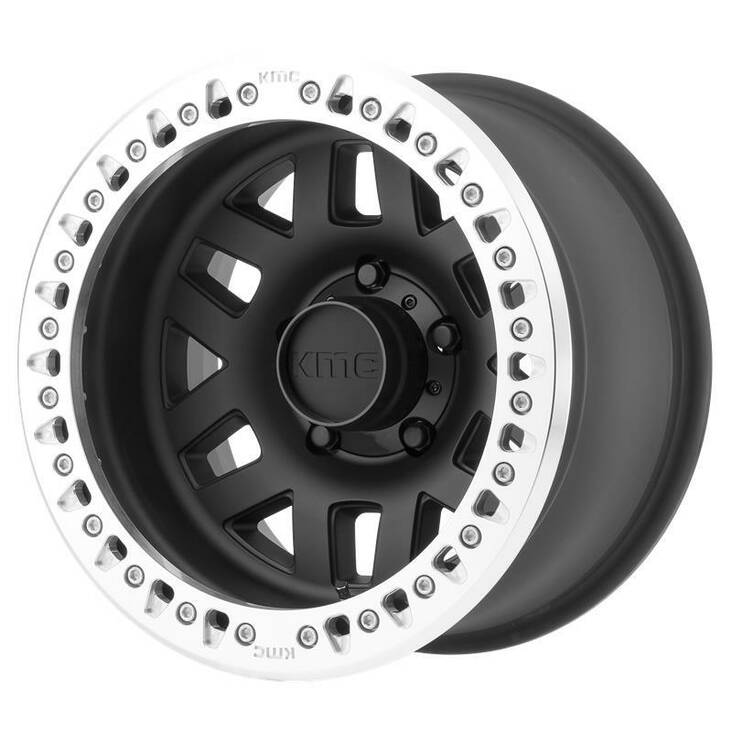 KM229 Satin Black Machined Bead Ring 9x17 5/127 ET-38 CB78,3 60° - Alumiinivanteet - 260042 - 1