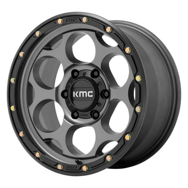 KM541 Satin Gray With Black Lip 9x17 5/127 ET-12 CB71.5 60° - Alumiinivanteet - 274482 - 1