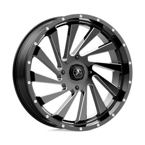 M46 BLADE GLOSS BLACK MILLED 7x24 4x156 ET0 CB115.1 60° 453 kg - Alumiinivanteet - 327322 - 1