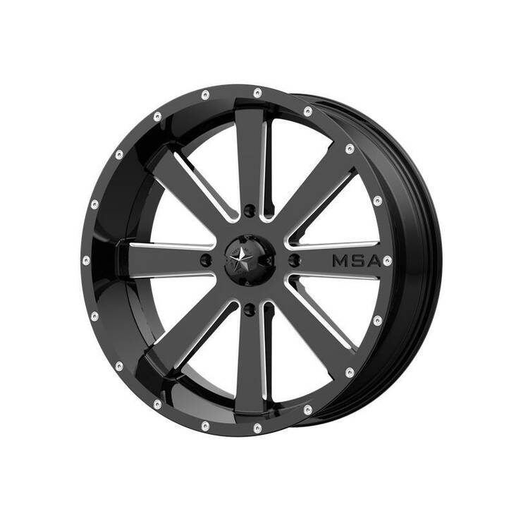 MA34 Gloss Black Milled 7x18 4/137 ET0 CB112.0 60° - Alumiinivanteet - 244082 - 1