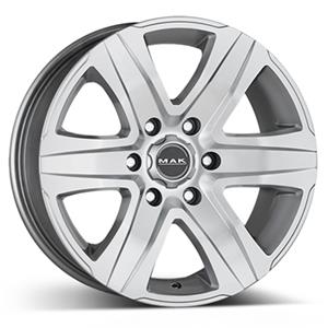MAK Stone 6 Silver 7,5x17 6/139,7 ET25 CB106,1 Flat - Alumiinivanteet - 34462 - 1