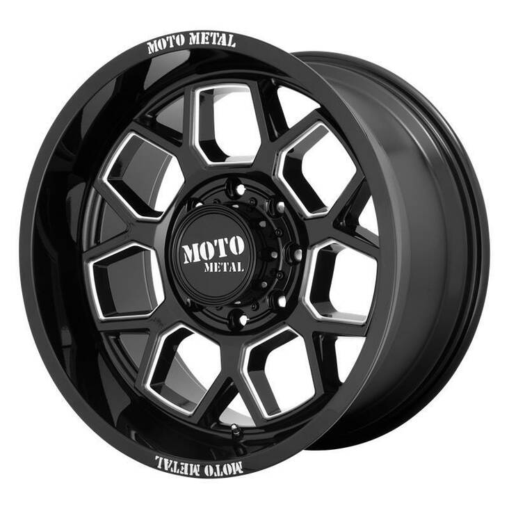 MO803 Gloss Black Milled 10x20 6/135 ET-18 CB87,1 60° - Alumiinivanteet - 268332 - 1