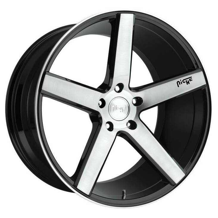 NC124 GLOSS BLACK BRUSHED 8,5x20 5/112 ET34 CB66,5 60° - Alumiinivanteet - 291452 - 1