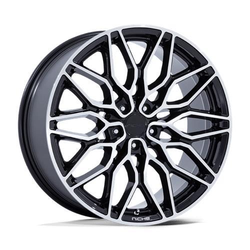 NC277 CALABRIA 5 GLOSS BLACK MACHINED 9x20 5/120 ET27 CB74.1 60° - Alumiinivanteet - 333902 - 1