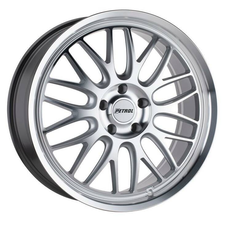 P4C SILVER W/ MACHINED FACE & LIP 8x18 5x105 ET40 CB72.1 60° 771 kg - Alumiinivanteet - 332712 - 1