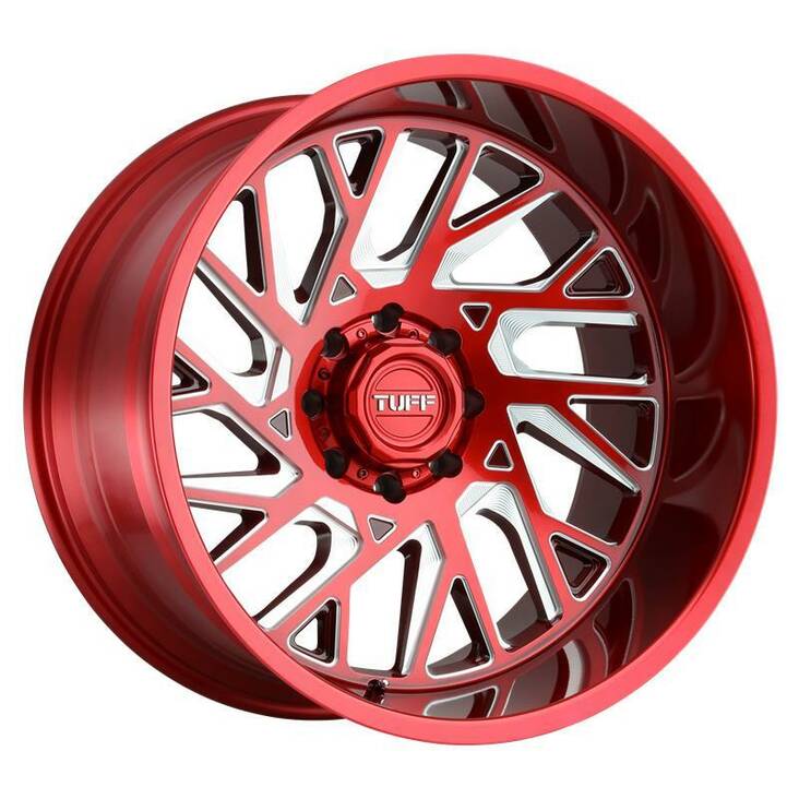 T4B CANDY RED W/ MILLED SPOKE 14x24 8/180 ET-72 CB125,1 60° - Alumiinivanteet - 296772 - 1
