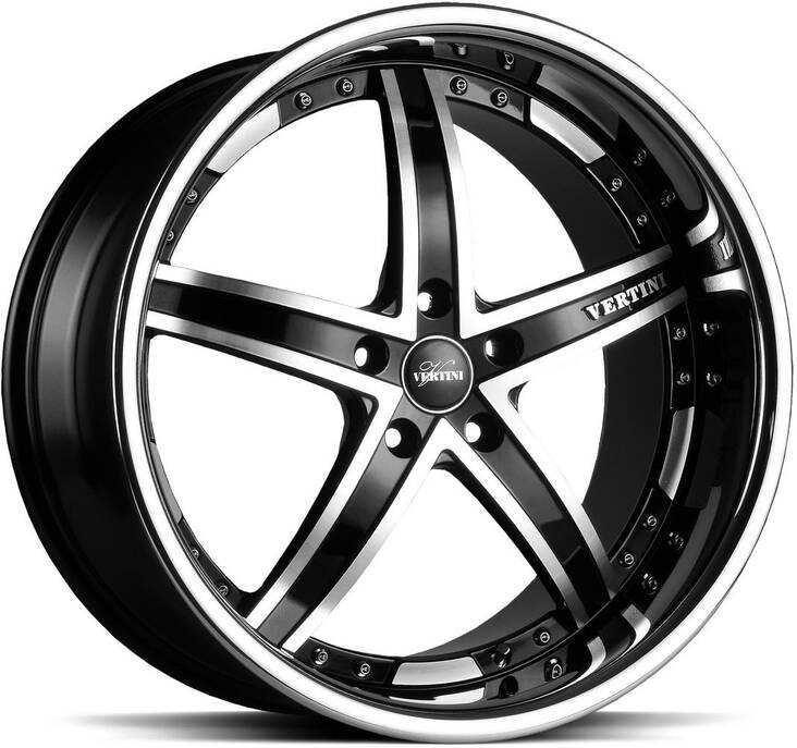 VERTINI Fairlady Black Mach Face 8,5x20 5/120 ET35 CB72,6 60° - Alumiinivanteet - 28722 - 1