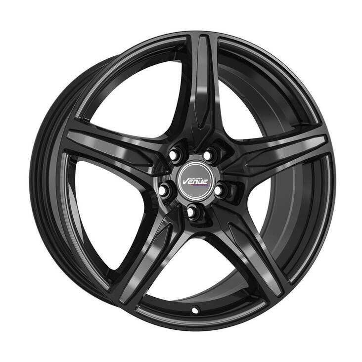 Venue VL5 Gloss Black 7x17 5/108 ET40 CB63,4 60° - Alumiinivanteet - 324032 - 1