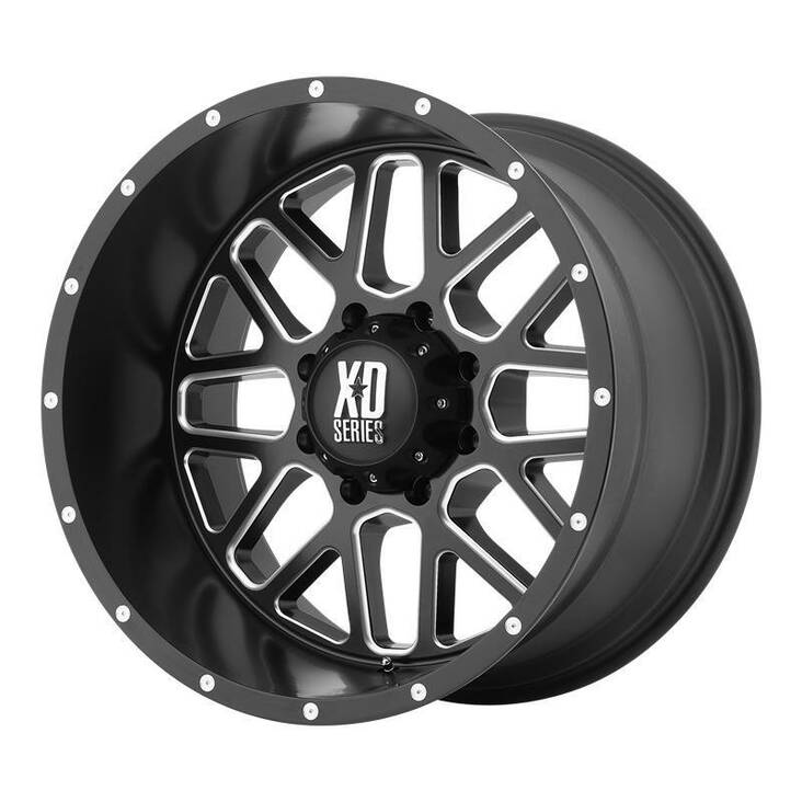 XD820 GRENADE SATIN BLACK MILLED 9x20 8/165,1 ET0 CB125,1 60° - Alumiinivanteet - 327812 - 1