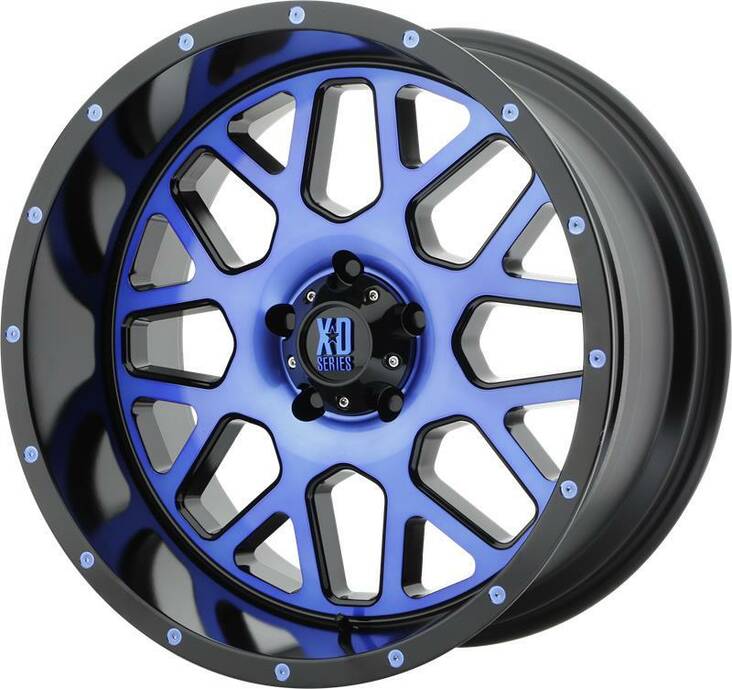 XD820 Satin Black Machined Face With Blue Tinted C 10x20 5/127 ET-24 CB78,3 60° - Alumiinivanteet - 239462 - 1