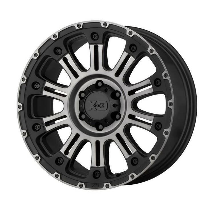 XD829 Satin Black Machined Gray Tint 9x17 6/139,7 ET-12 CB106,2 60° - Alumiinivanteet - 237072 - 1
