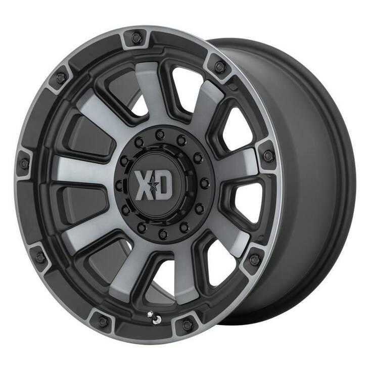 XD852 Satin Black With Gray Tint 9x17 6/135/139,7 ET0 CB106,1 60° - Alumiinivanteet - 263002 - 1