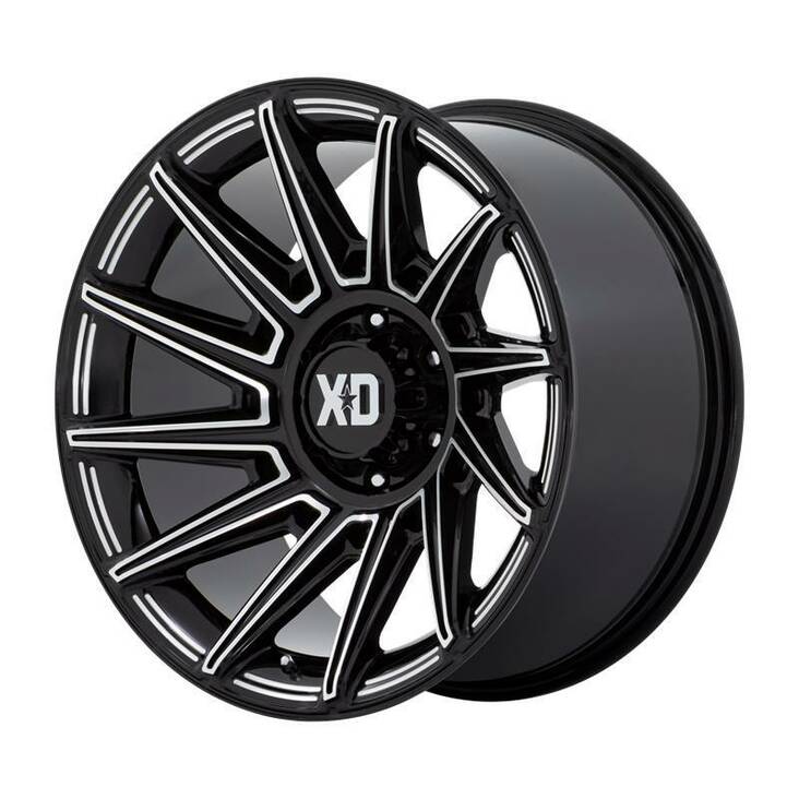 XD867 SPECTER GLOSS BLACK MILLED 10x20 8/165,1 ET-18 CB125,1 60° - Alumiinivanteet - 317532 - 1