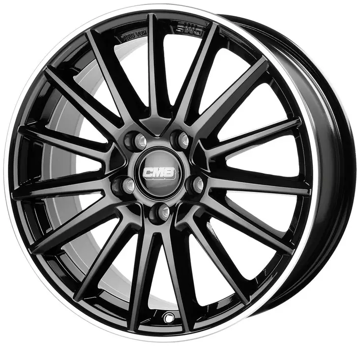 CMS C23 Diamond Rim Black Gloss 8x18 5/112 ET32 CB66,5 (long bolt / MB cap) R14 - Alumiinivanteet - 346342 - 1