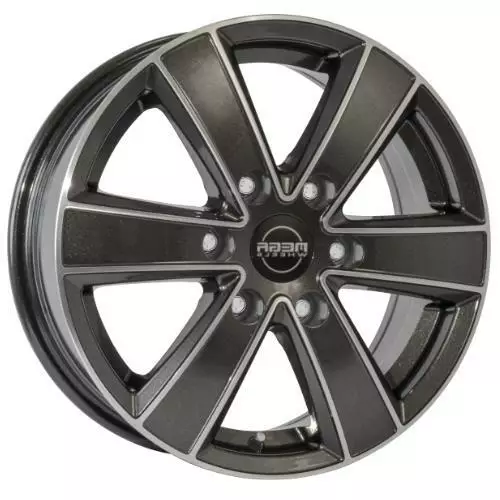 Hercules 6 Anthracite grey front polished 6,5x17 6/120 ET50 CB74.6 60° - Alumiinivanteet - 357742 - 1