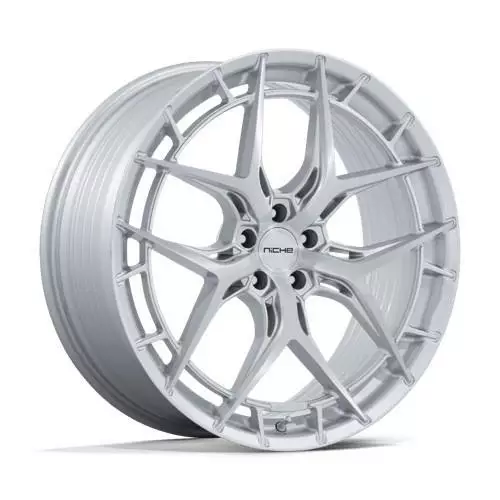 NC286 RIVIERA GLOSS SILVER W/ BRUSHED FACE 9x20 5/112 ET20 CB72.6 60° - Alumiinivanteet - 369612 - 1