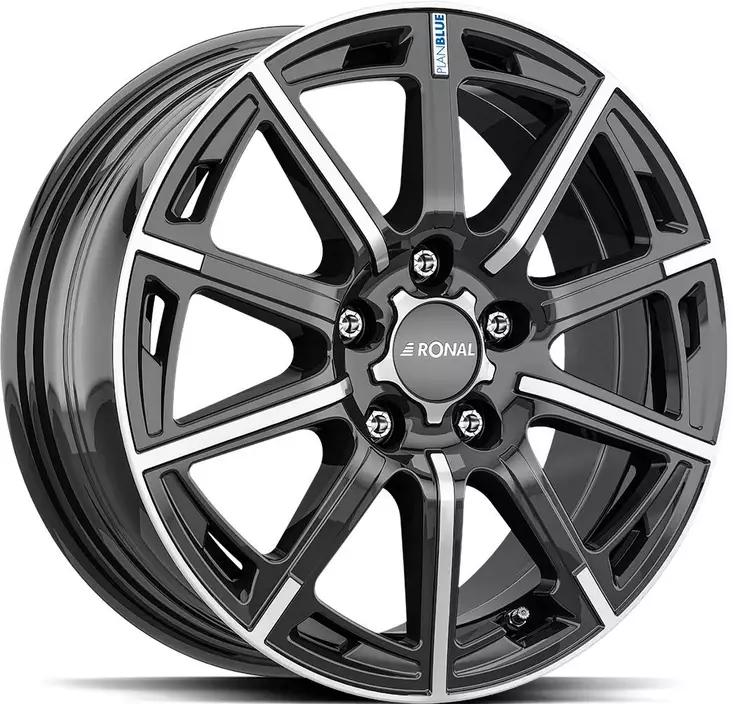 RONAL R60 Jet Black Front Cut 6,5x16 5/114,3 ET50 CB82,0 60° - Alumiinivanteet - 344942 - 1