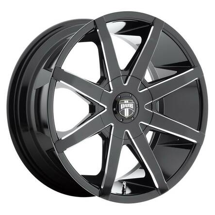 DC109 GLOSS BLACK MILLED 9,5x22 5/114,3/120 ET32 CB72.6 60° - Alumiinivanteet - 245643 - 1