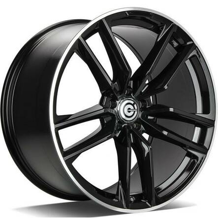 Invention Black Glossy Lip Polished 11x21 5/112 ET49 CB66.5 60° - Alumiinivanteet - 314343 - 1