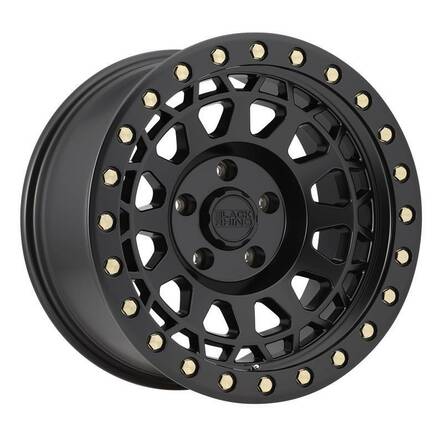 PRIMM MATTE BLACK W/ BRASS BOLTS 9x17 6/135 ET0 CB87.1 60° - Alumiinivanteet - 325263 - 1