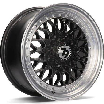 SV-E Matt Black Front Polished Lip Polished 7x15 4/100/114,3 ET30 CB67.1 60° - Alumiinivanteet - 336263 - 1