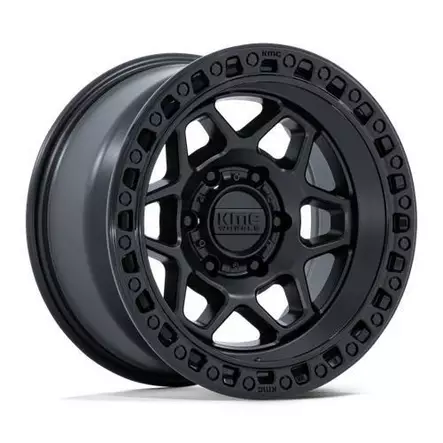 KM553 TORX MATTE BLACK W/ GLOSS BLACK LIP 8,5x17 6/139,7 ET25 CB106.1 60° - Alumiinivanteet - 359743 - 1