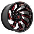 D755 REACTION GLOSS BLACK MILLED W/ RED TINT Other 9x20 6x120 ET8 CB67.1 60° 1133 kg - Alumiinivanteet - 328093 - 1